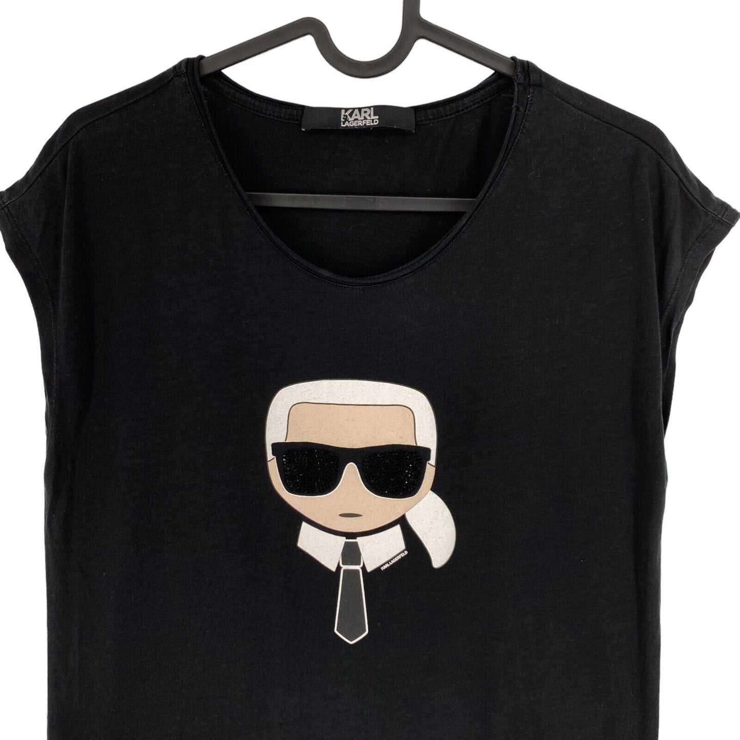 Karl Lagerfeld Black Crew Neck T Shirt Size XS