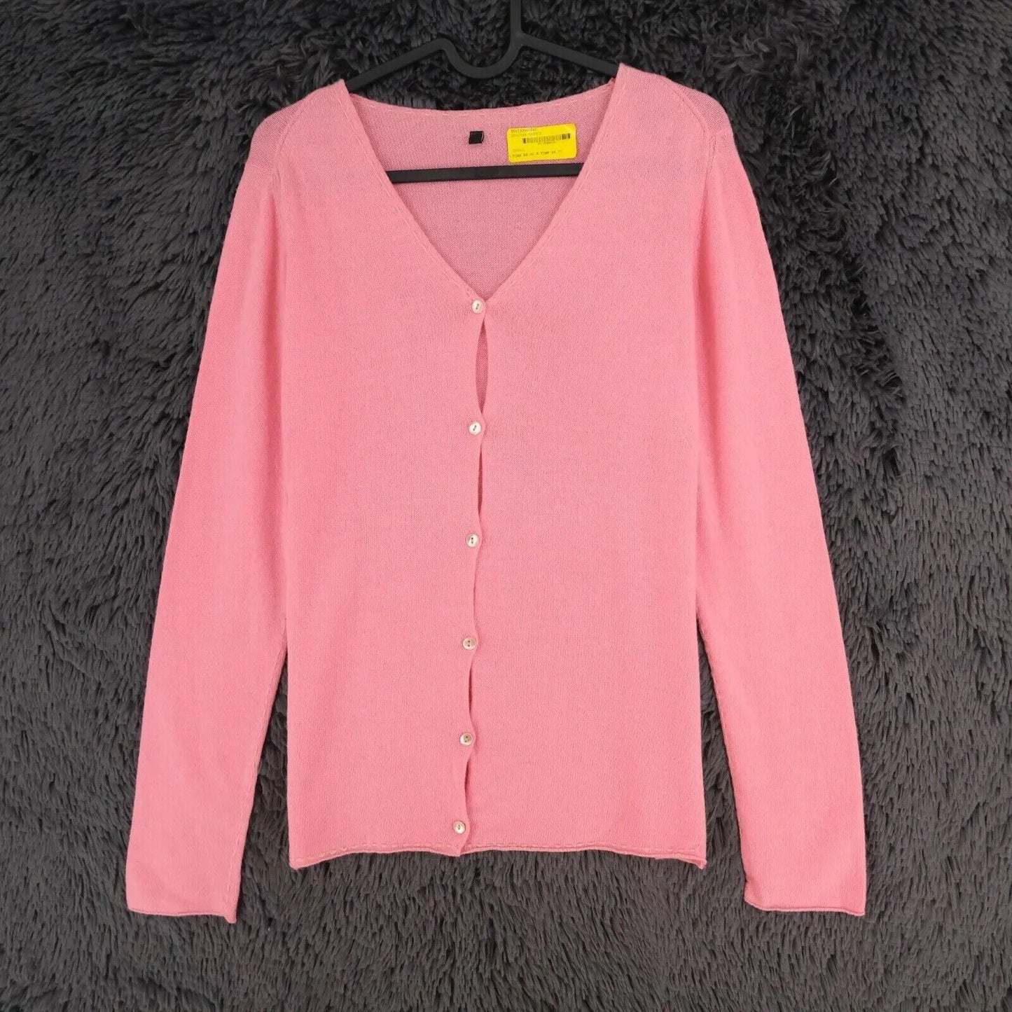 LANEROSSI Pink V Neck Wool Cashmere Cardigan Size 1 - S