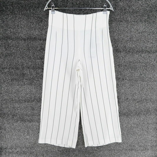 MARCIANO GUESS White Striped Flared Pants Trousers Size EU 32 UK 7 US 5