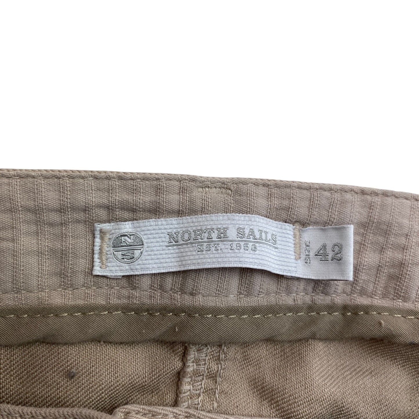 NORTH SAILS Light Brown Cotton Linen Tapered Pants Trousers Size 42 W30 L32