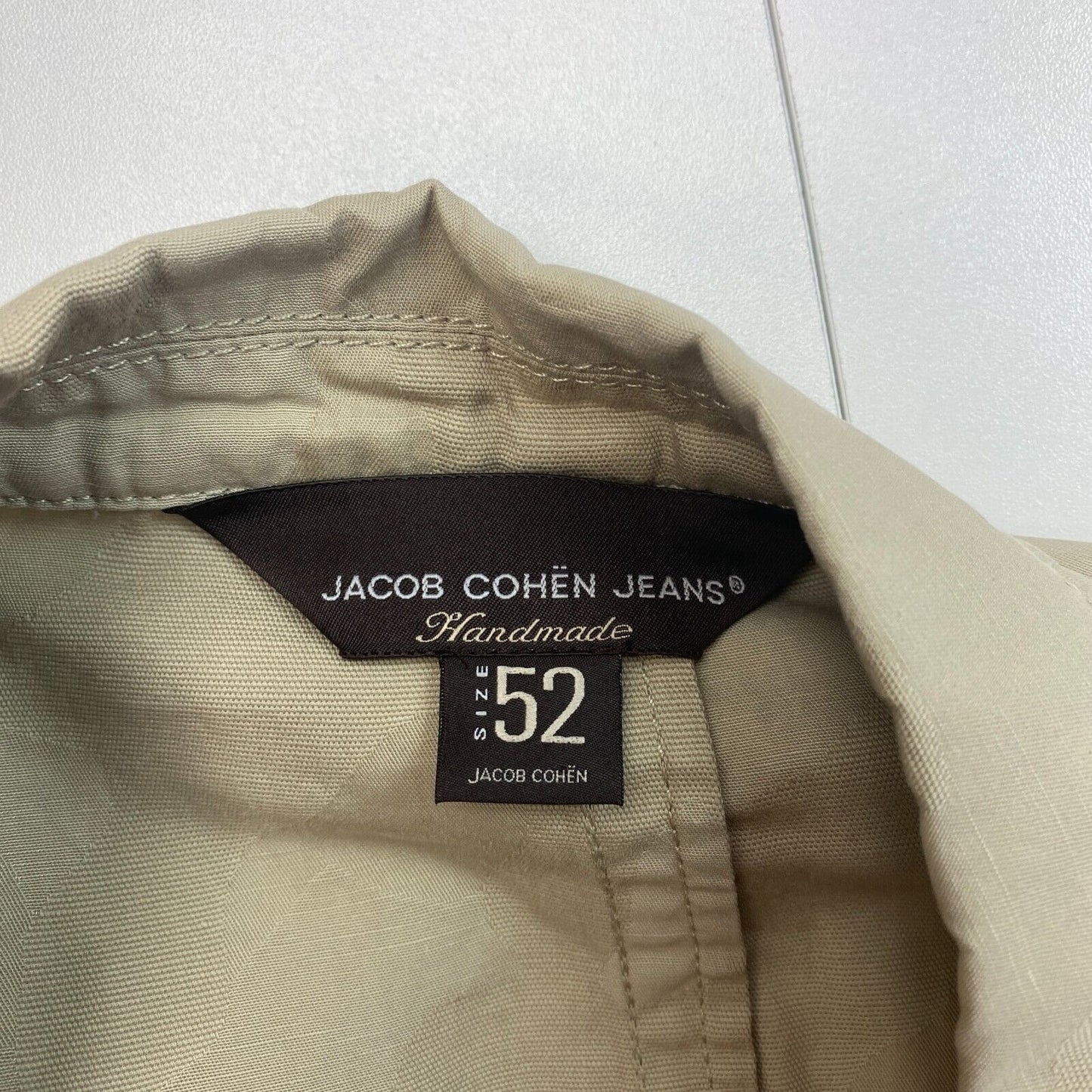 JACOB COHEN Homme J543 Veste en lin et coton marron Blazer Taille EU 52 UK/US 42