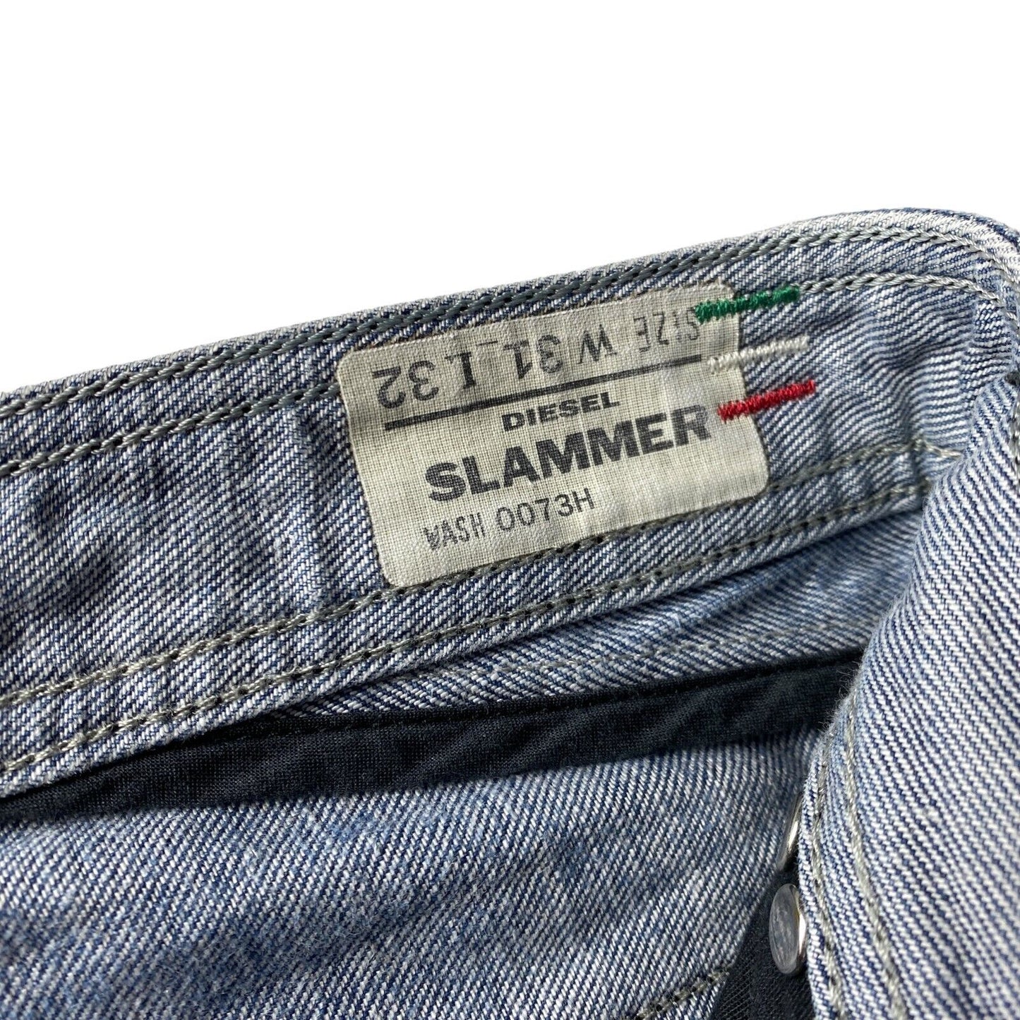 Diesel SLAMMER Blaue Jeans mit gerader Passform, W31 L32, hergestellt in Italien