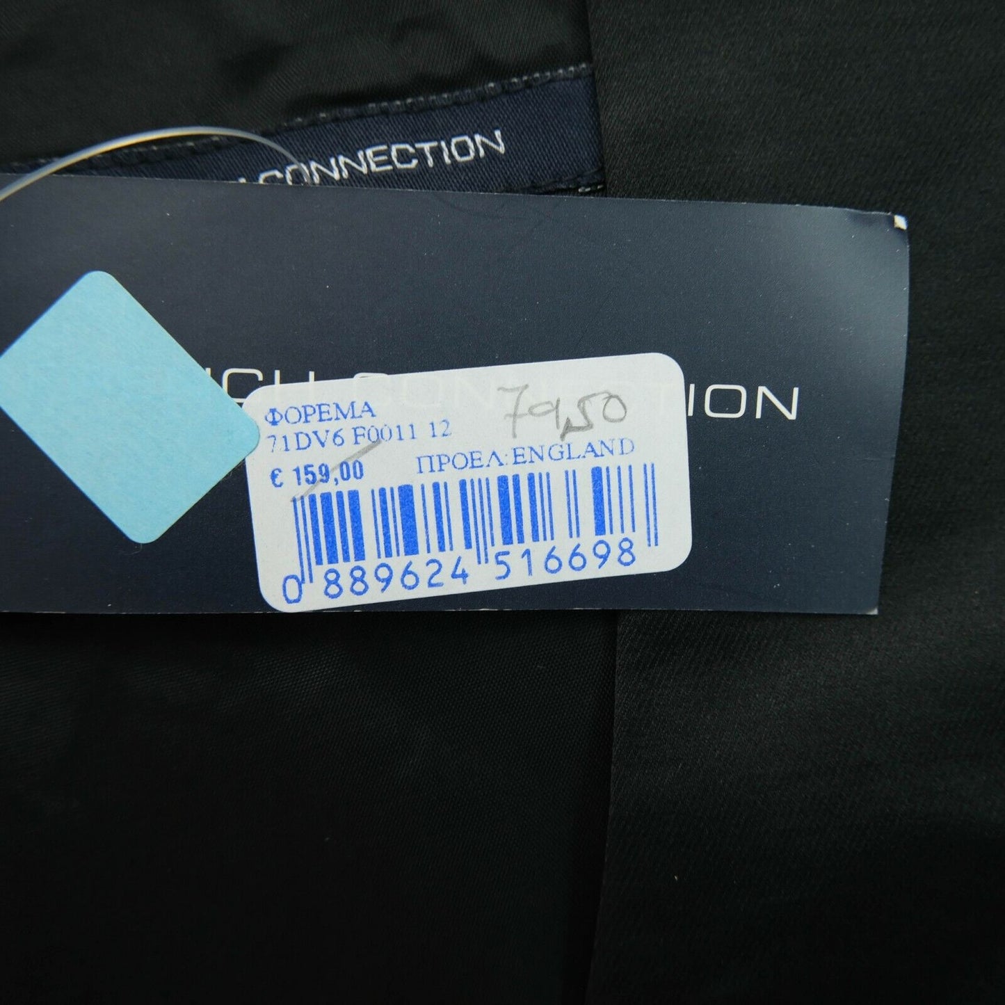 UVP 159 € FRENCH CONNECTION Schwarzes Kleid mit V-Ausschnitt, Größe 12-M