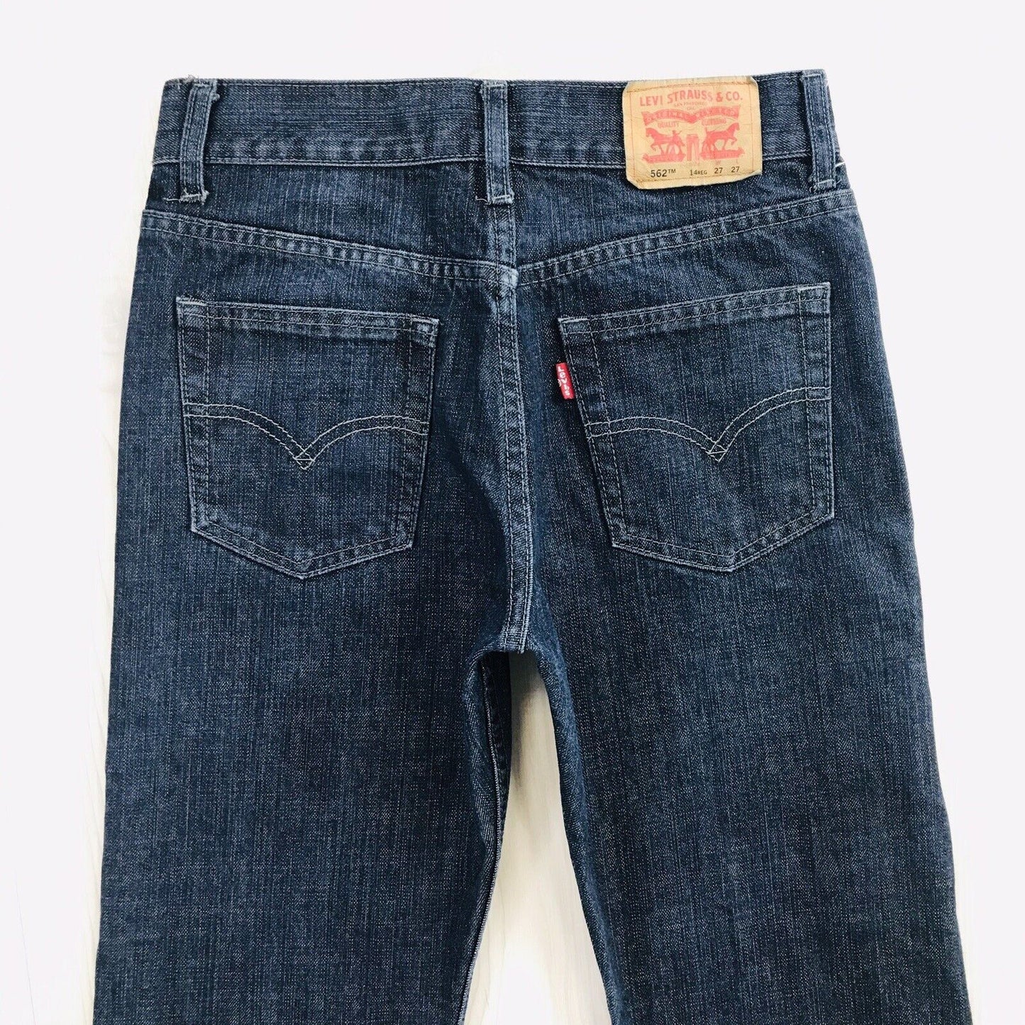 Vintage Levi's 511 Boys Dark Blue Loose Taper Fit Jeans 14 Reg / W27 L27