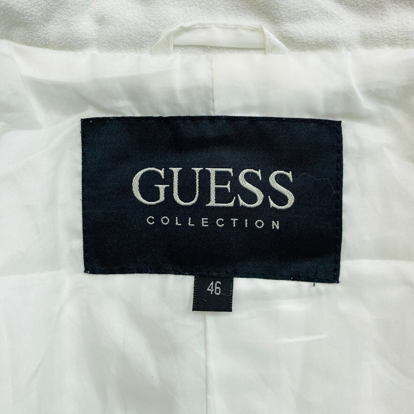 GUESS White Padded Quilted Jacket Coat Size 46 EU 42 UK 14 US 12