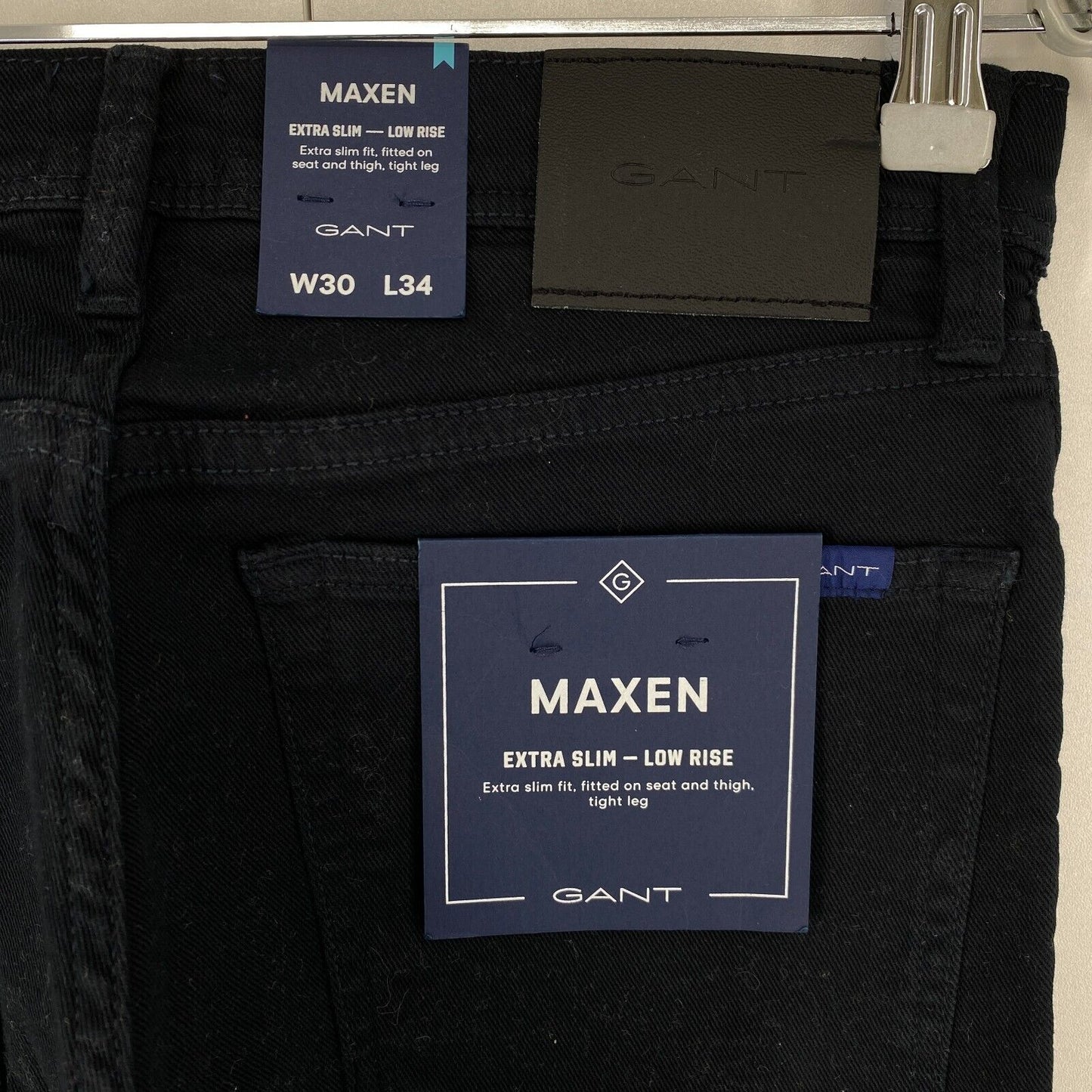 GANT MAXEN Black Extra Slim Fit Jeans W30 L34