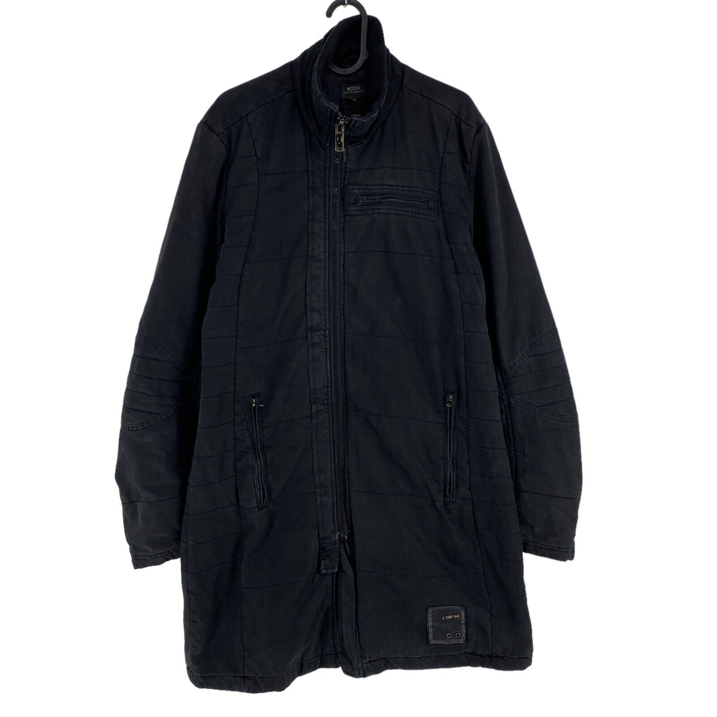 G-STAR RAW LAKE Black 100% Cotton Over Coat Jacket Size L