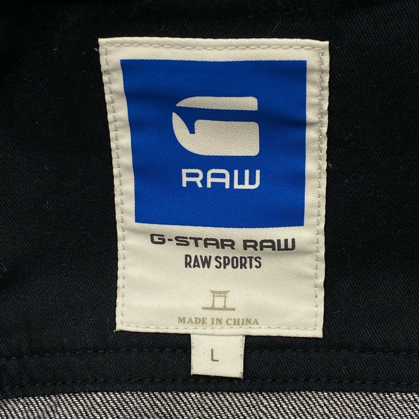 G-STAR RAW SPORTS FALLDEN Navy Blue 100% Cotton Hooded Overshirt Jacket Size L