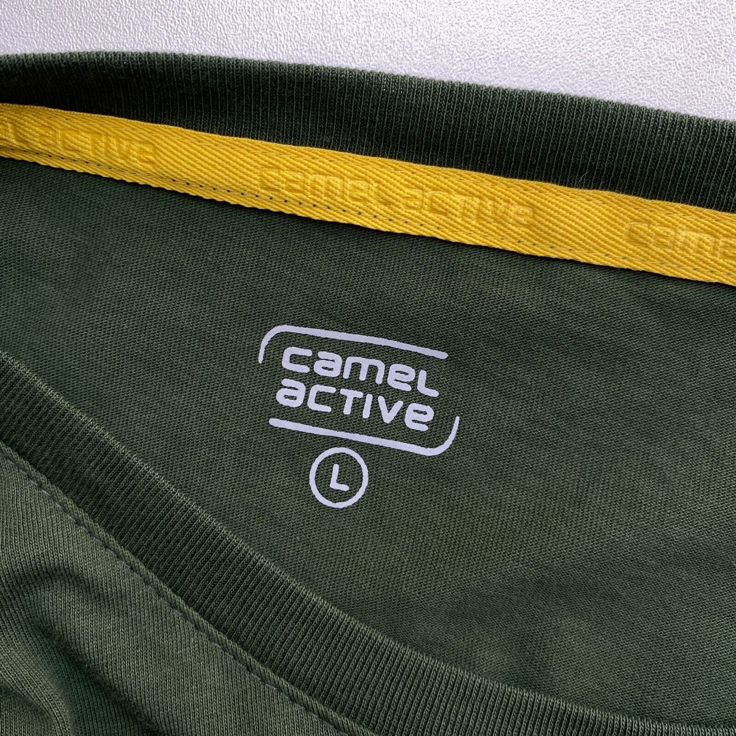 CAMEL ACTIVE T-shirt vert à col rond Taille L