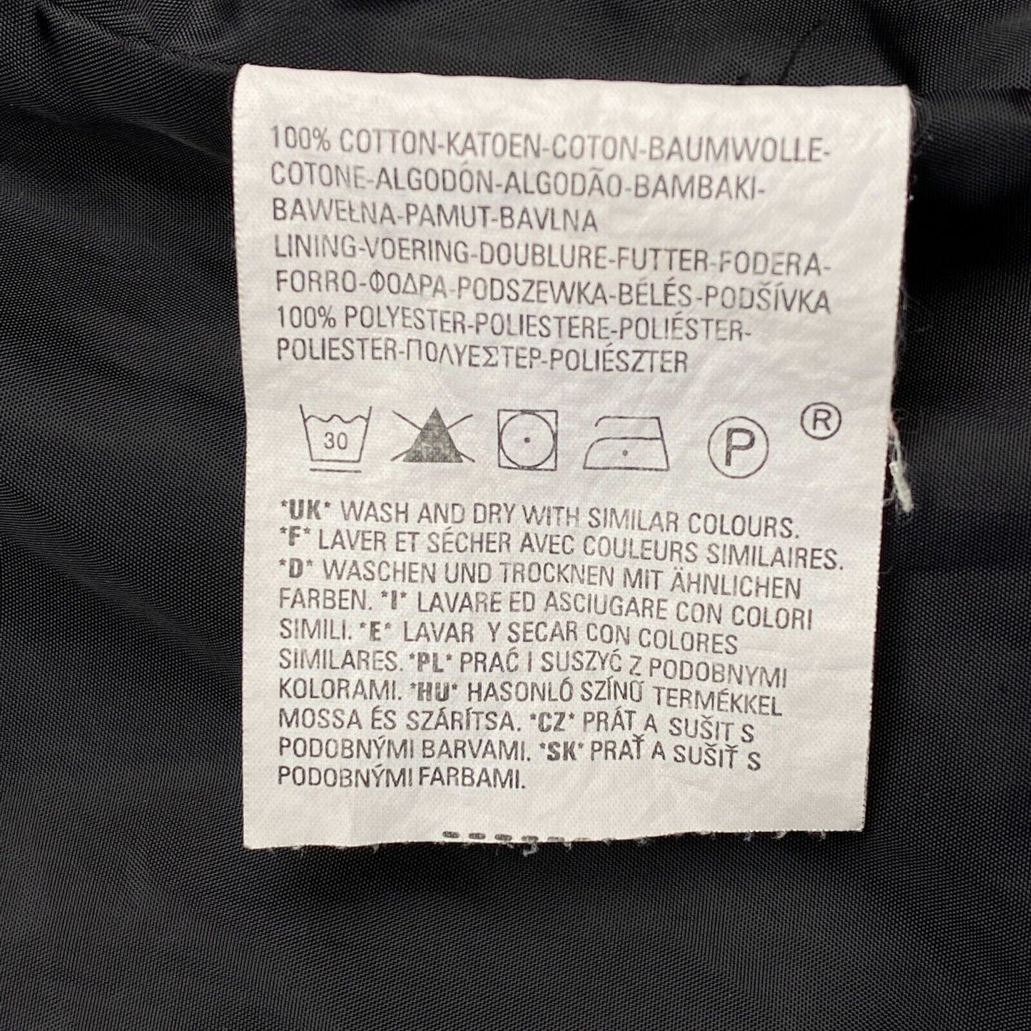 LEVI STRAUSS &amp; CO. Schwarze Jacke aus 100 % Baumwolle, Größe M