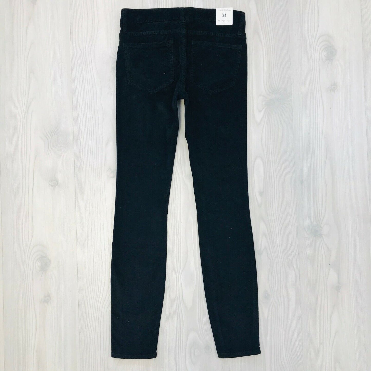 ZARA Women's Black Skinny Fit Stretch Slim Trousers Jeans EUR 34 USA 2 UK 6 W24