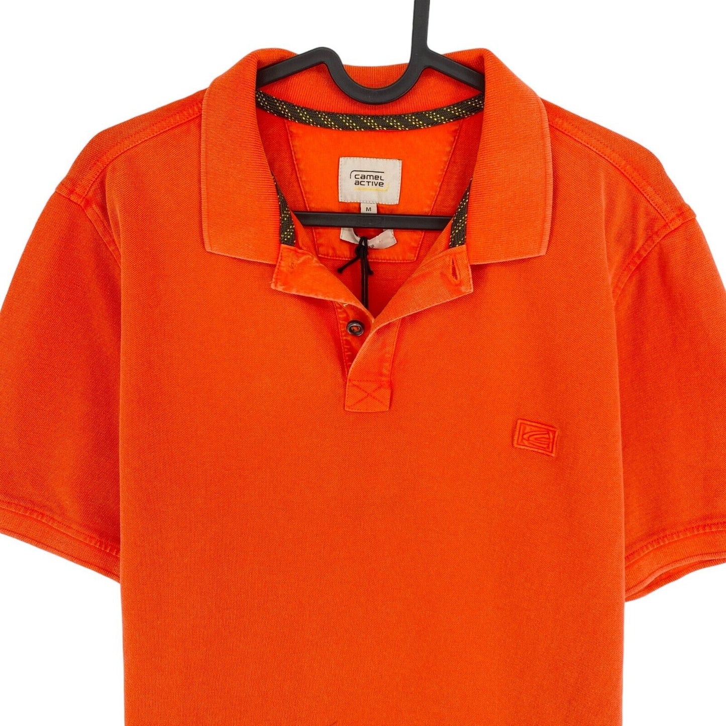 CAMEL ACTIVE Orange Raw Dyed Pique Polo Shirt Size M