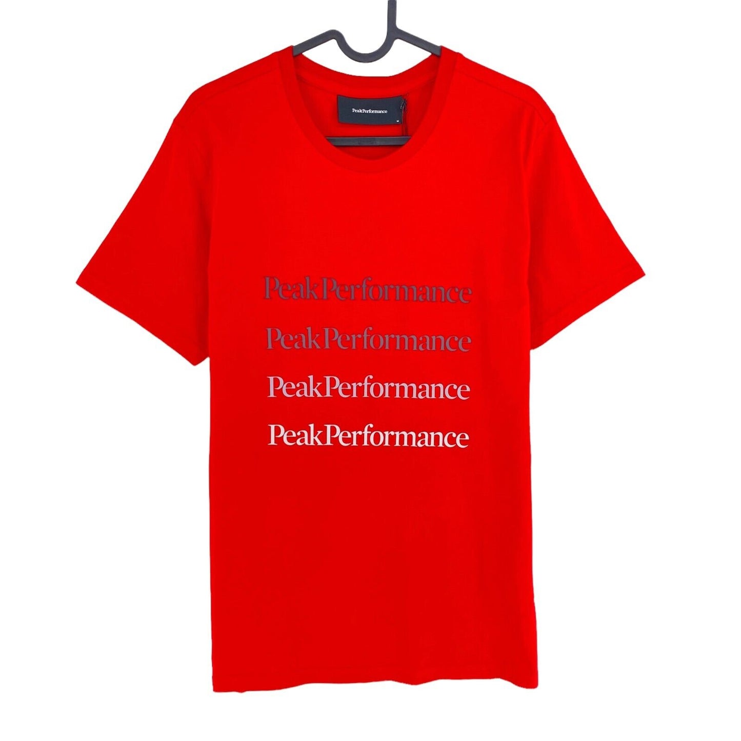 Peak Performance T-shirt à col rond avec logo rouge Taille M