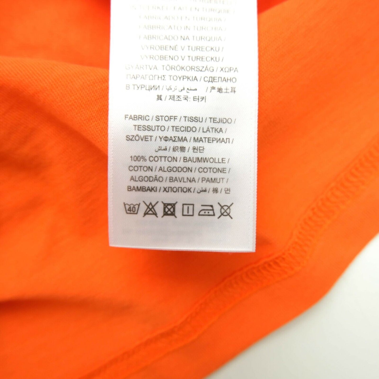 GANT Orange Logo Crew Neck T Shirt Size XL