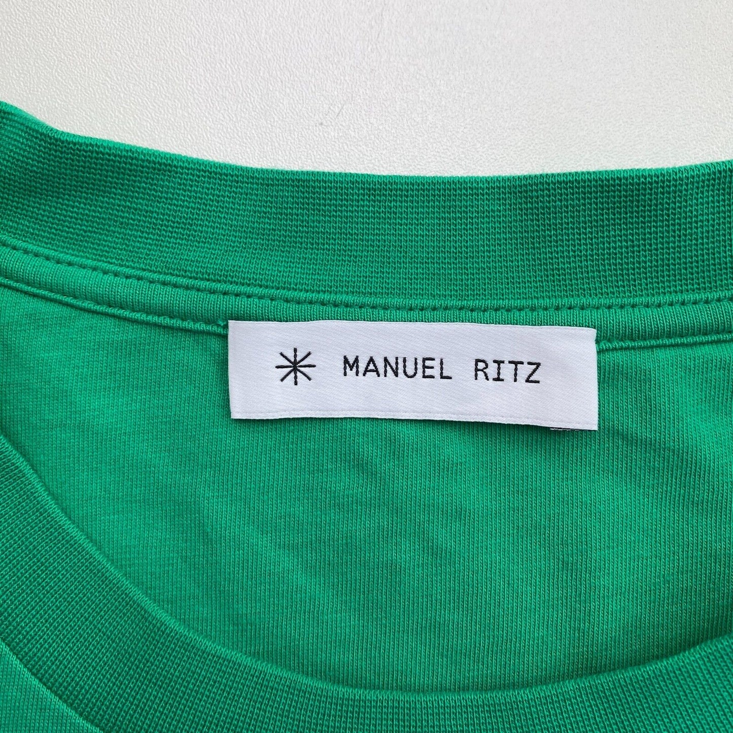 MANUEL RITZ Men Green Cotton Crew Neck Short Sleeve T Shirt Size S