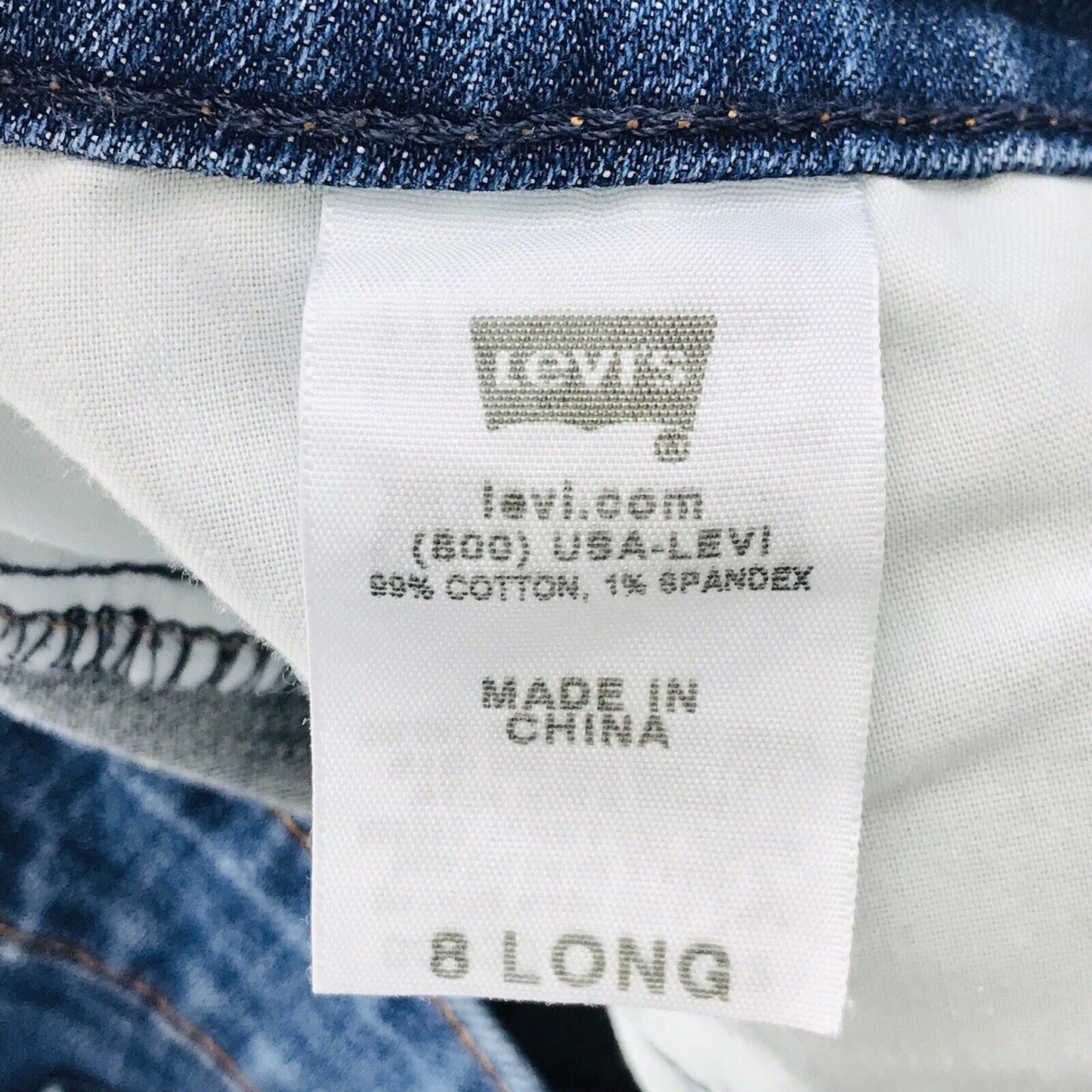 Vintage Levi's 531 Women Blue Stretch Low Rise Skinny Fit Jeans 8 Long / W30 L34