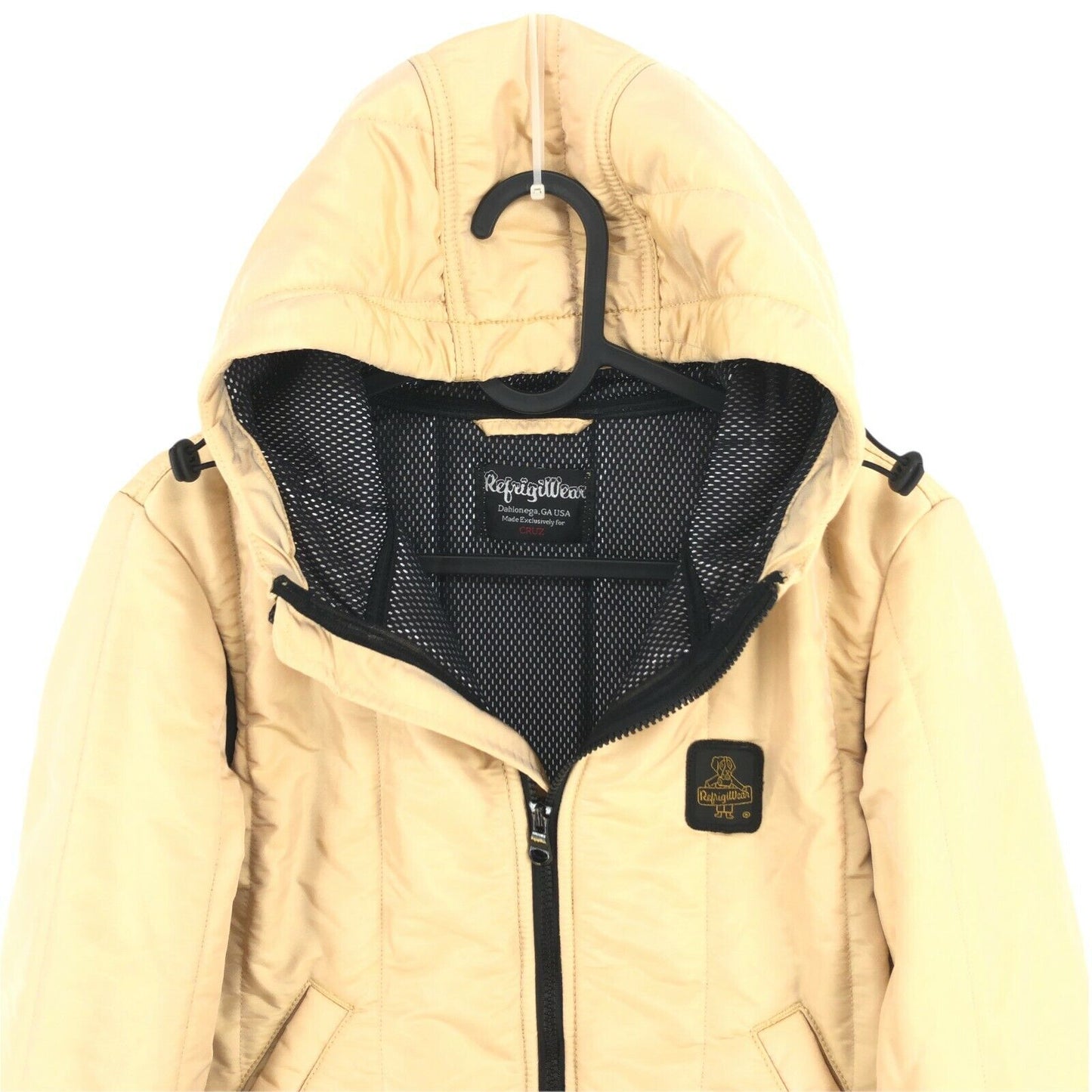 RefrigiWear Veste bomber à capuche jaune imperméable Taille S