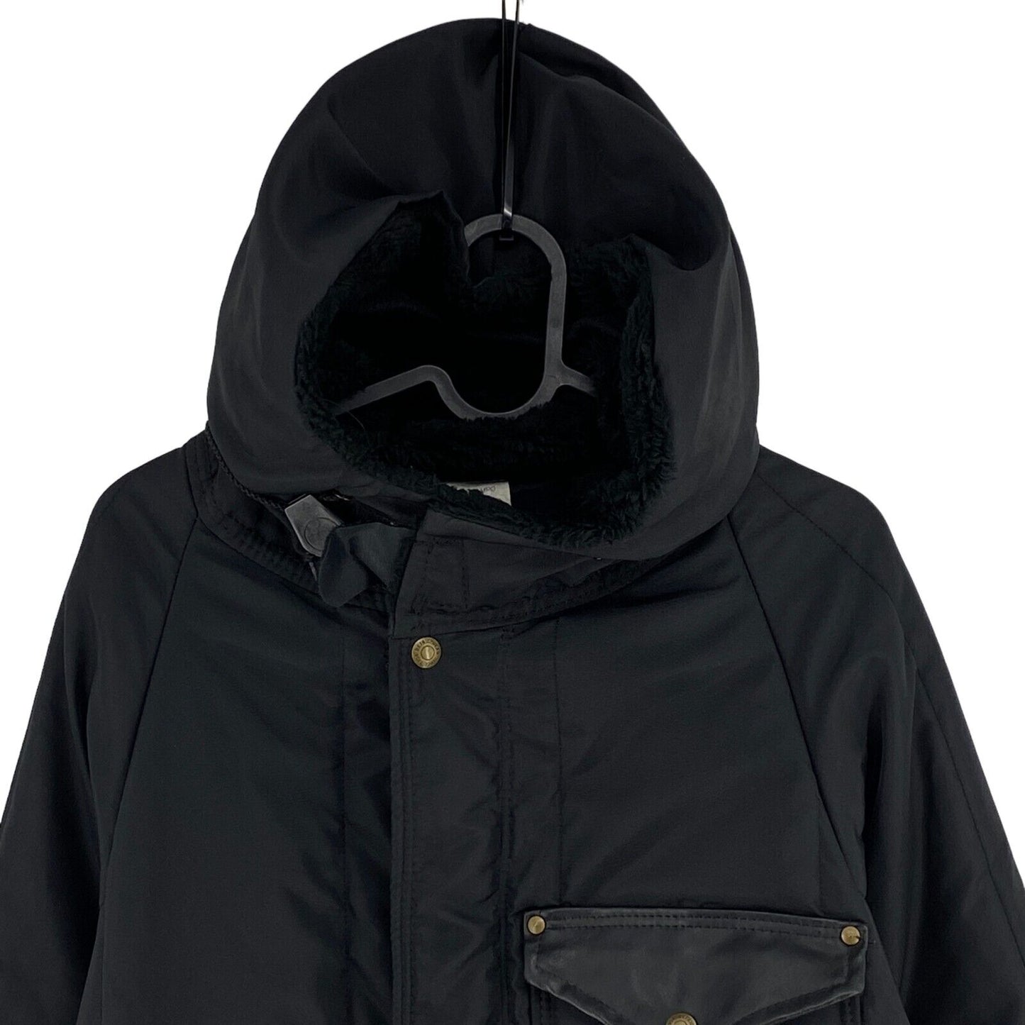 RefrigiWear Black Hooded Parka Jacket Coat Size S