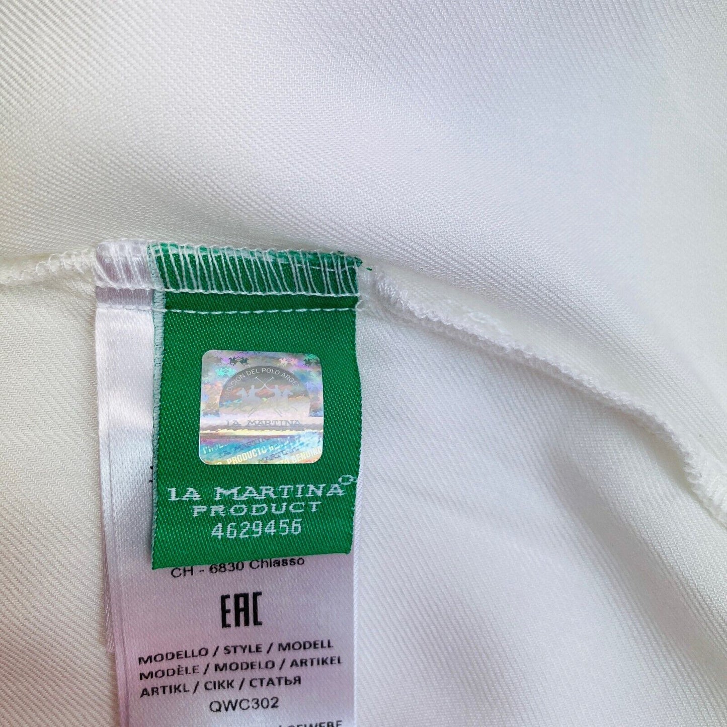 LA MARTINA White Twill Viscose Blouse Size 1 / XS