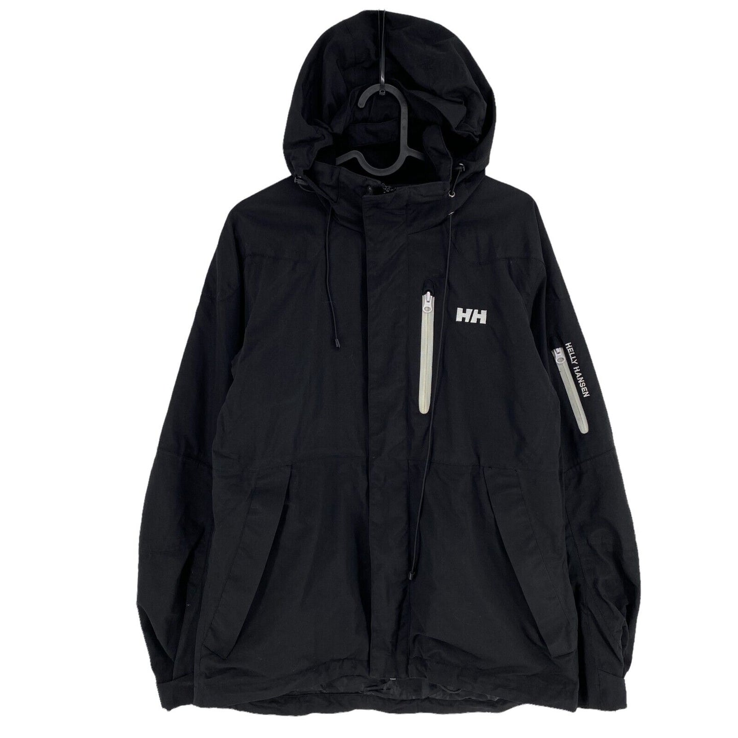 HELLY HANSEN TECH Black Waterproof Hooded Jacket Size M