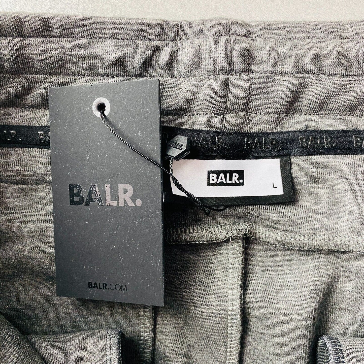 BALR. Mens Grey Slim Tapered Fit Sweatpants Trousers Size L