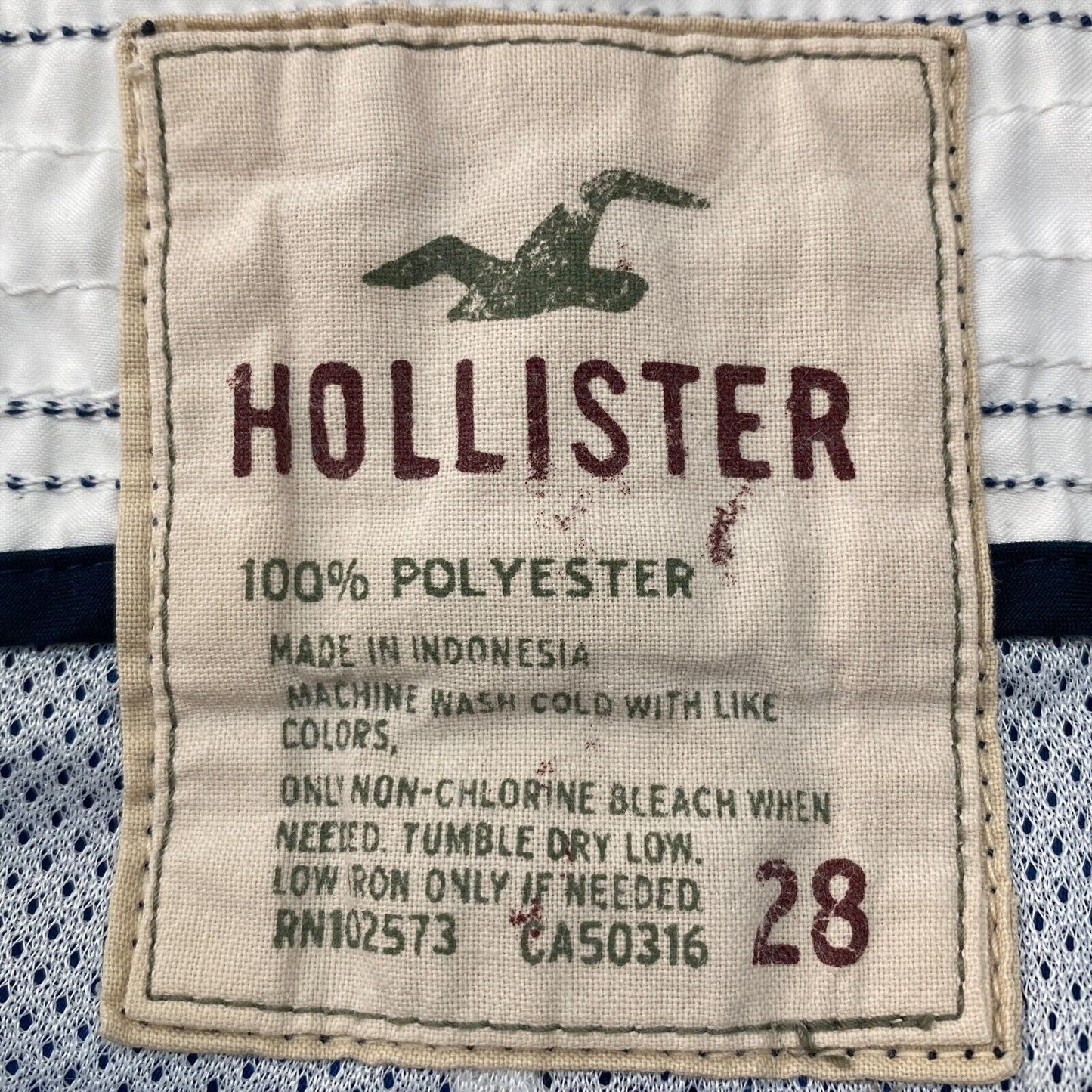 HOLLISTER Blue Swimwear Swimming Trunks Shorts Size 28 S