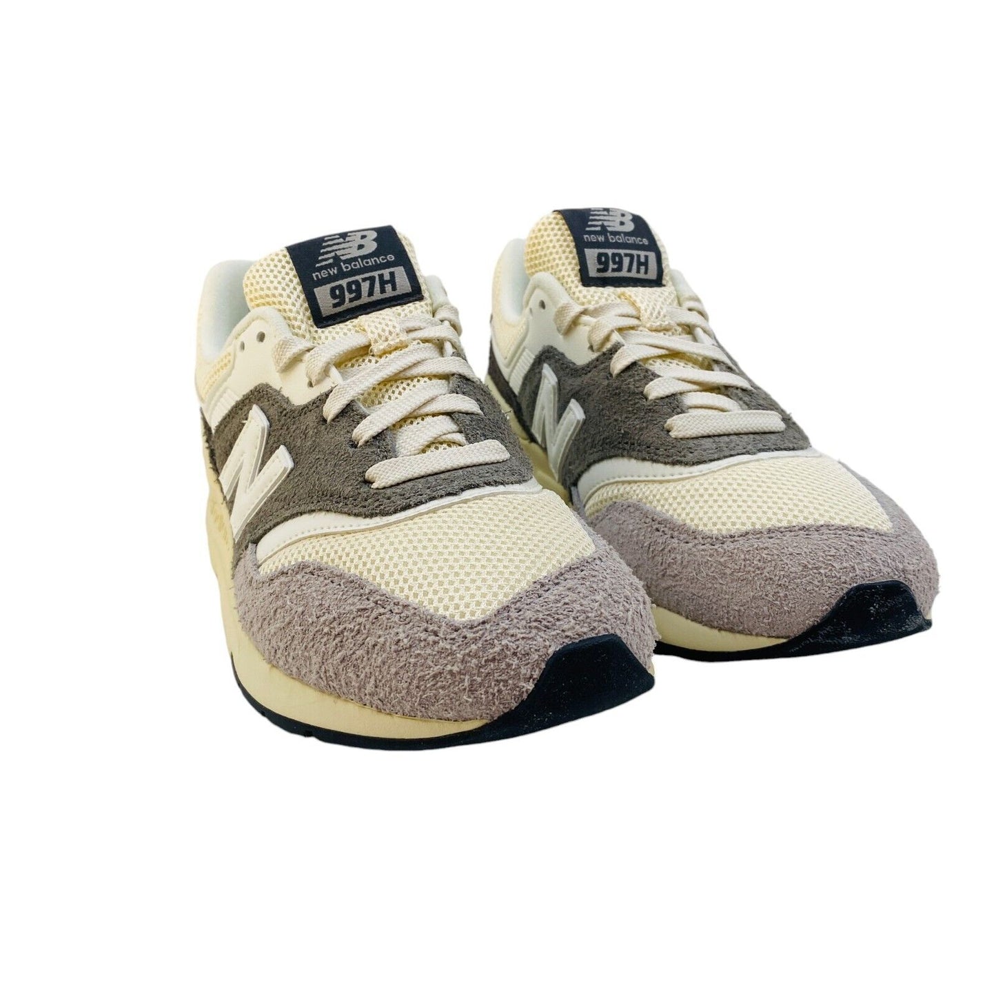 New Balance Boys Grey Beige Suede Leather Shoes Sneakers EUR 38.5 UK 5.5 US 6