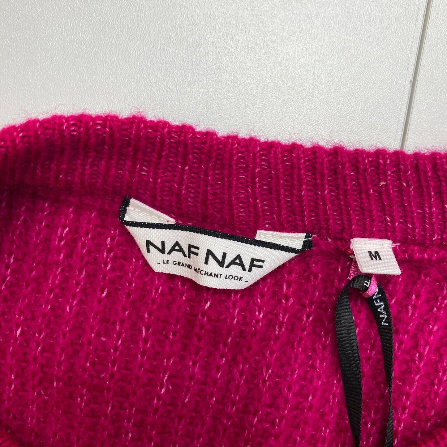 NAF NAF Women Pink Crew Neck Jumper Sweater Size M