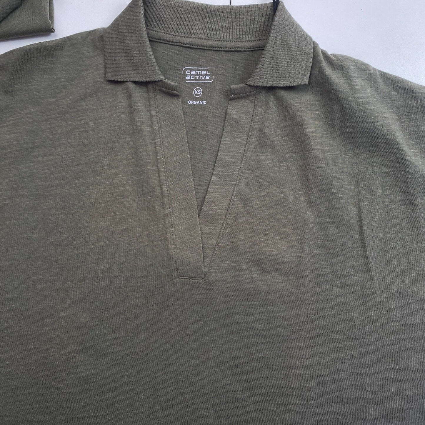 Camel Active Women Dark Green Solid Short Sleeves Polo Shirt Size XS