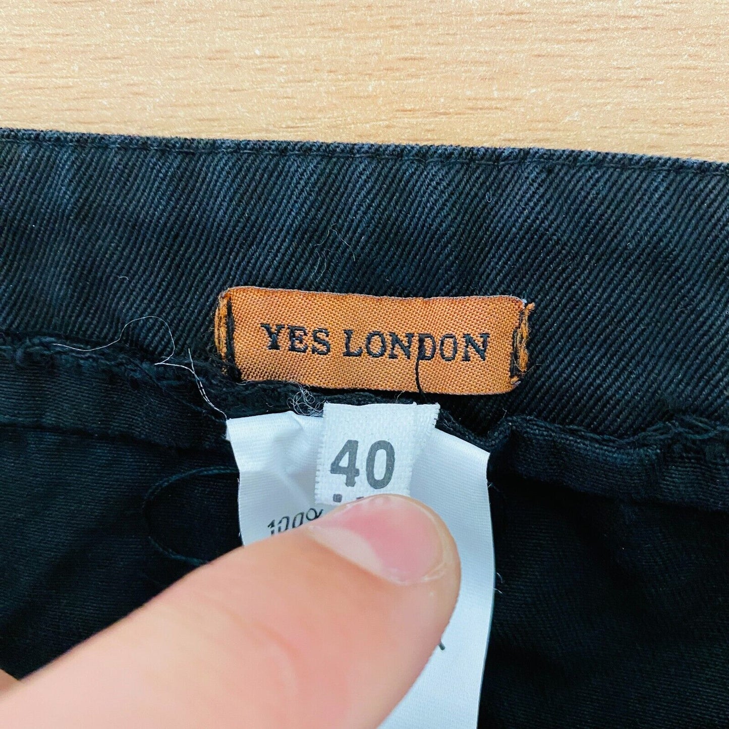 YES LONDON Black Regular Fit Retro Denim Mini Skirt EUR 40 W28