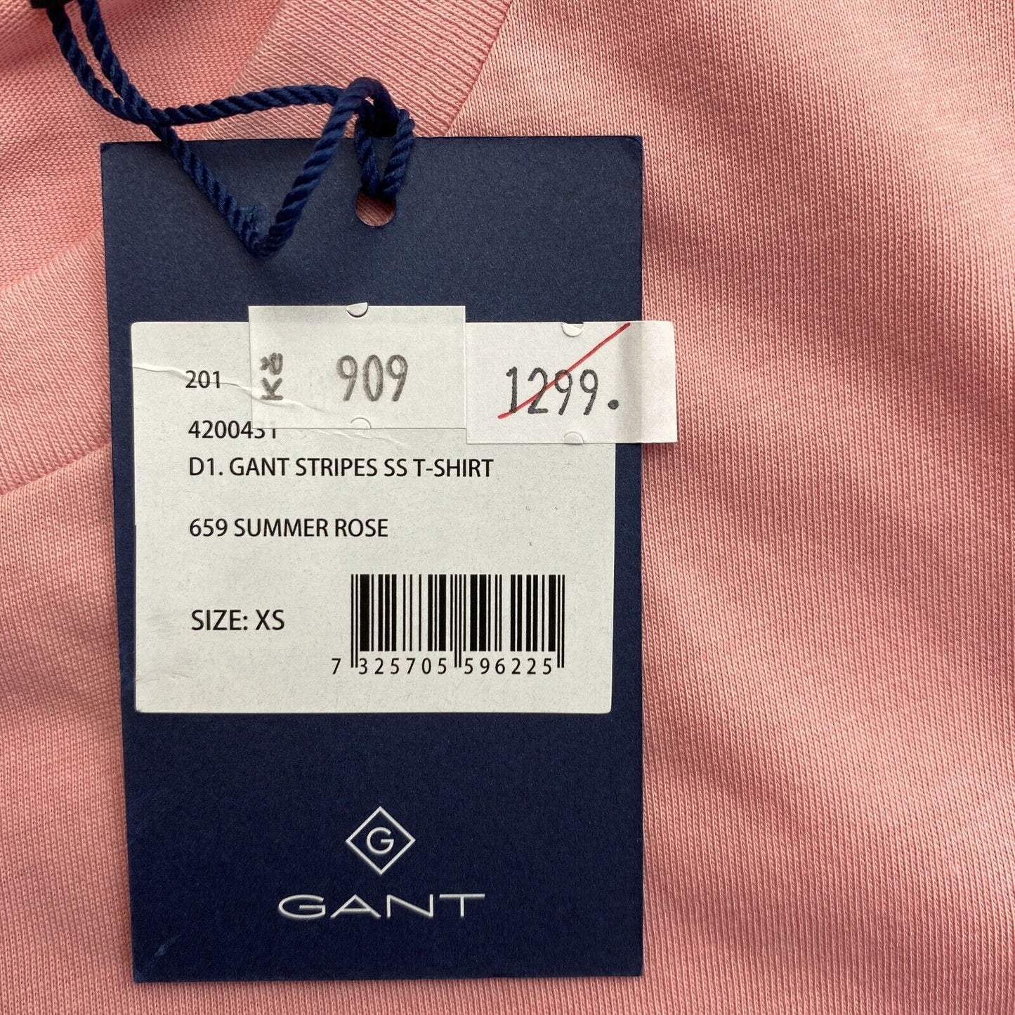 GANT Pink Stripes Crew Neck T Shirt Size XS