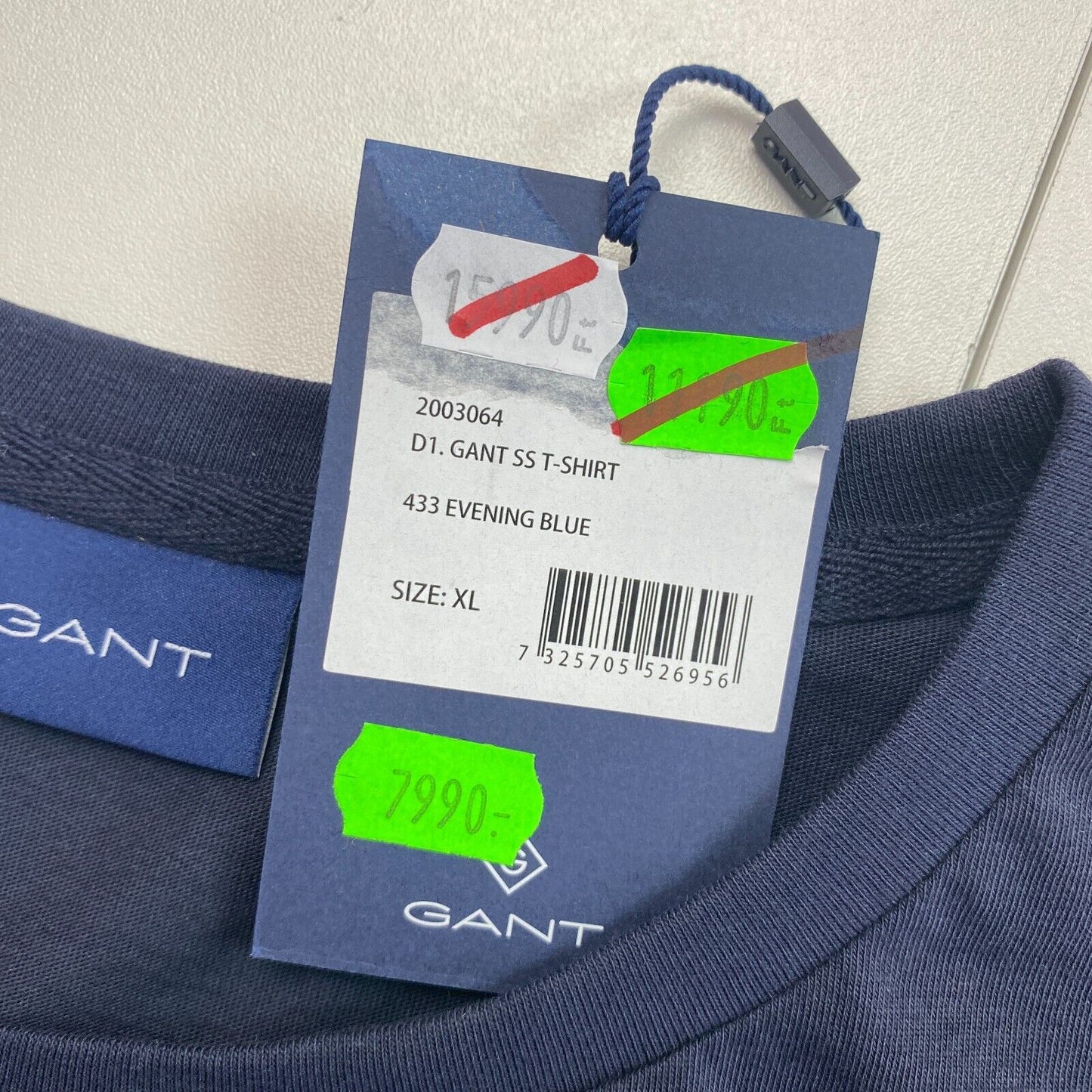 GANT Navy Blue Crew Neck T-Shirt Size XL