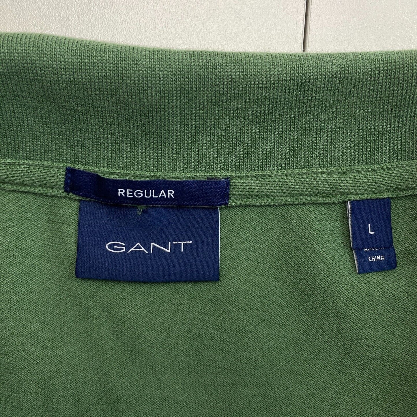 GANT Men Green Original Pique Rugger Short Sleeve Polo Shirt Size L