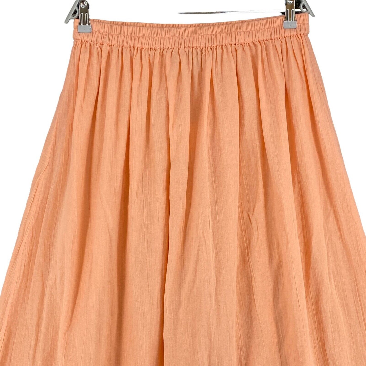 SILVIAN HEACH Peach Orange 100% Cotton Flare Maxi Skirt Size L