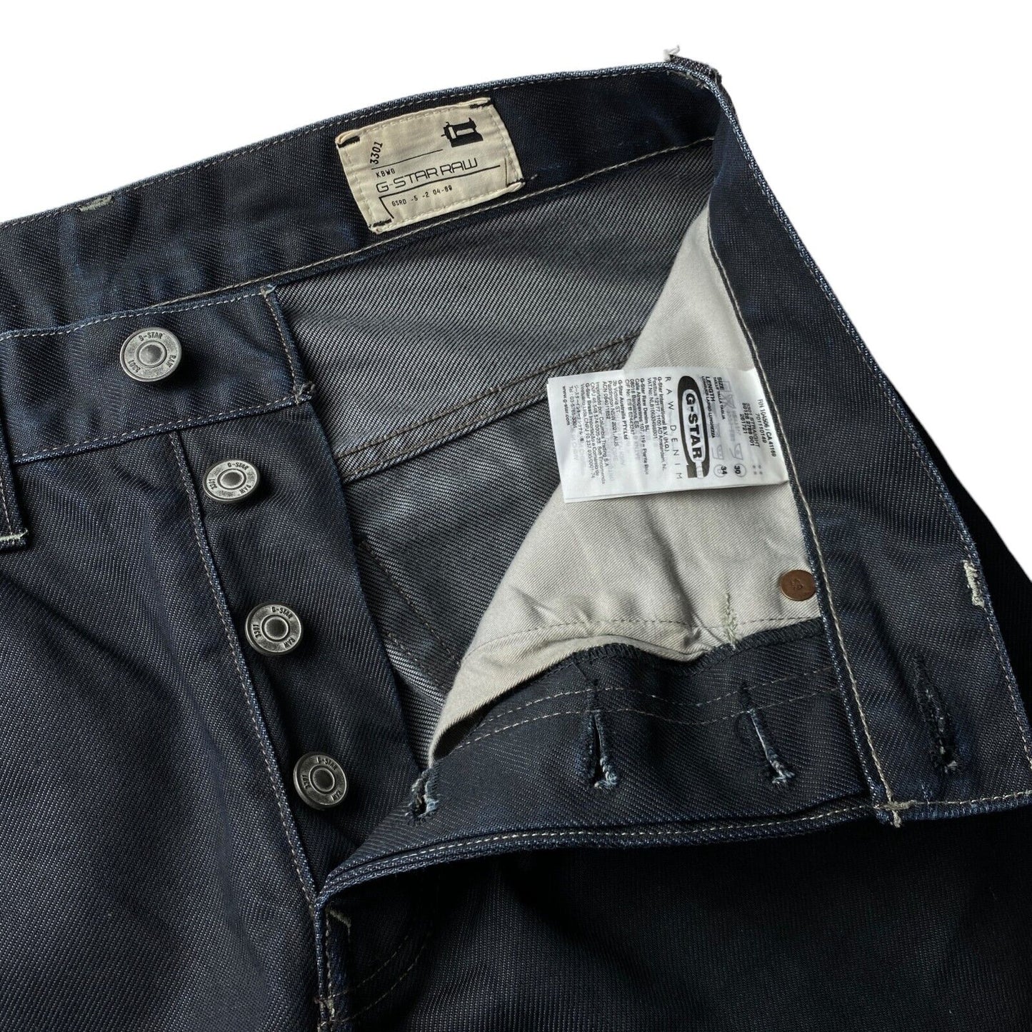 G-STAR 3301 Schwarze Jeans mit normaler gerader Passform, W30 L30