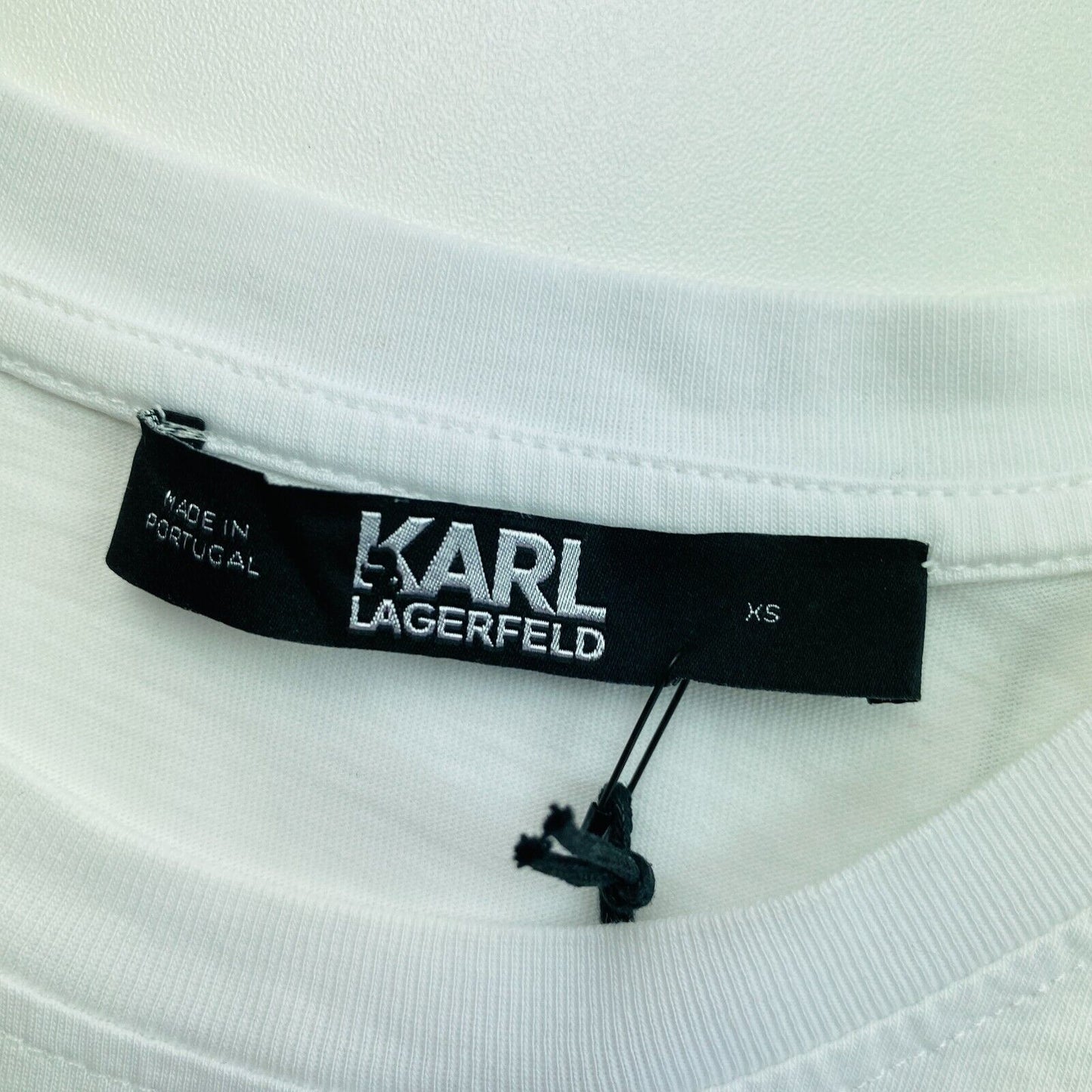 Karl Lagerfeld Weißes Karl Legend Rundhals-T-Shirt Größe XS