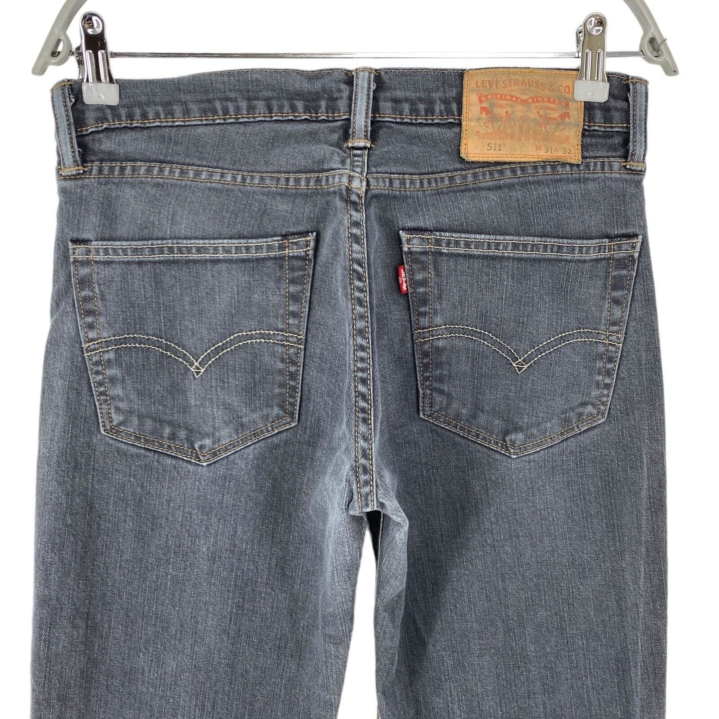 Levi's 511 – Stretch-Jeans in Slim Fit, Grau, Größe W31 L32