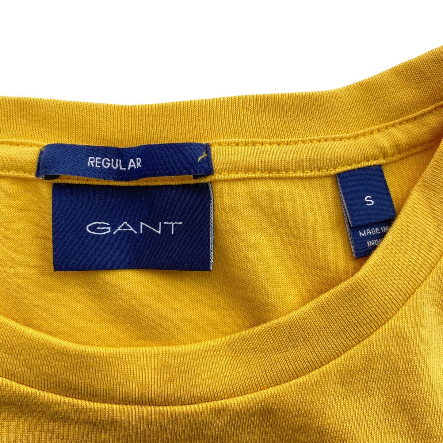 GANT Yellow Regular Original Crew Neck T Shirt Size S