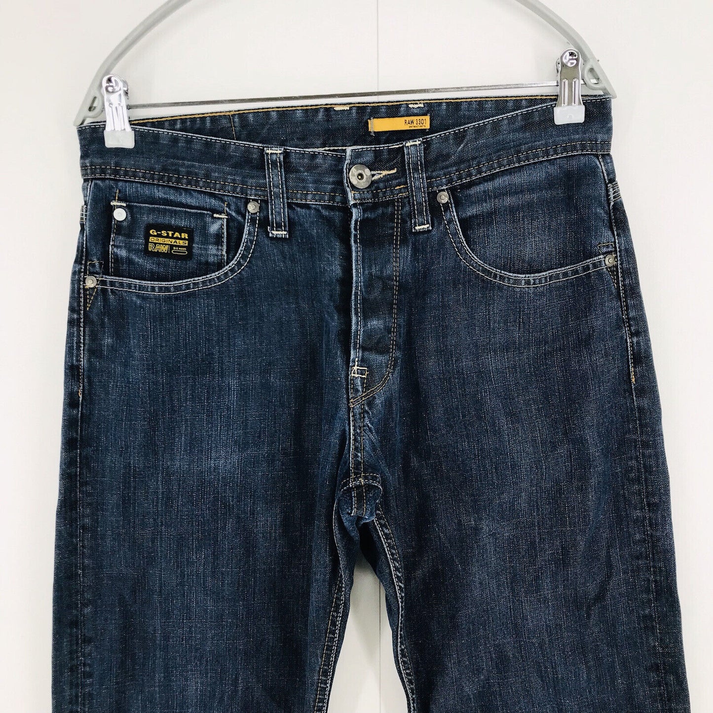 G-STAR RAW PORTER Dark Blue Regular Straight Fit Jeans Size W32 L34