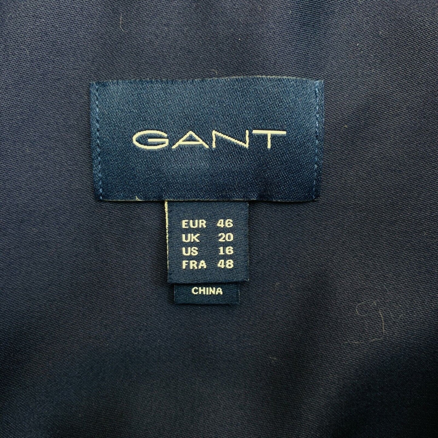 GANT Navy Blue Solid Shirt Size EU 46 UK 20 US 16