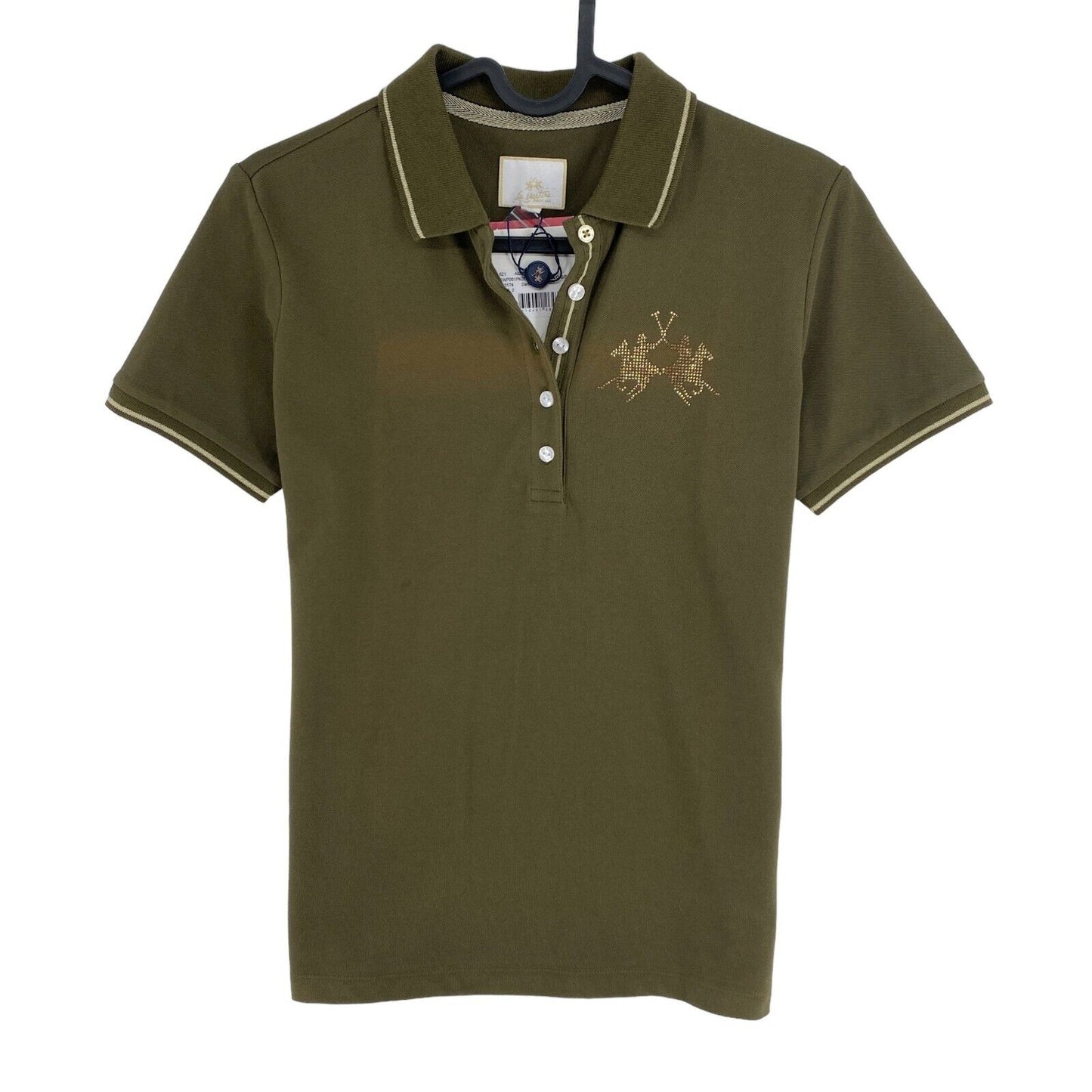 LA MARTINA Green Pique Stretch Polo Shirt Size  1 / XS