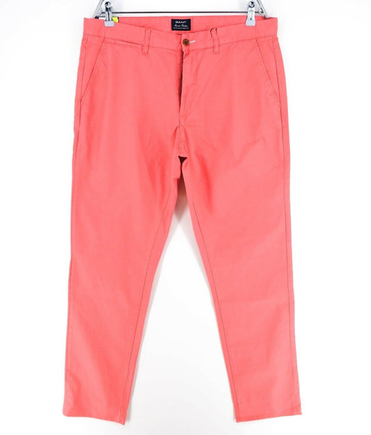 GANT Pink Casual Friday Summer Relaxed Tapered Fit Chino Pants Trousers W33 L34