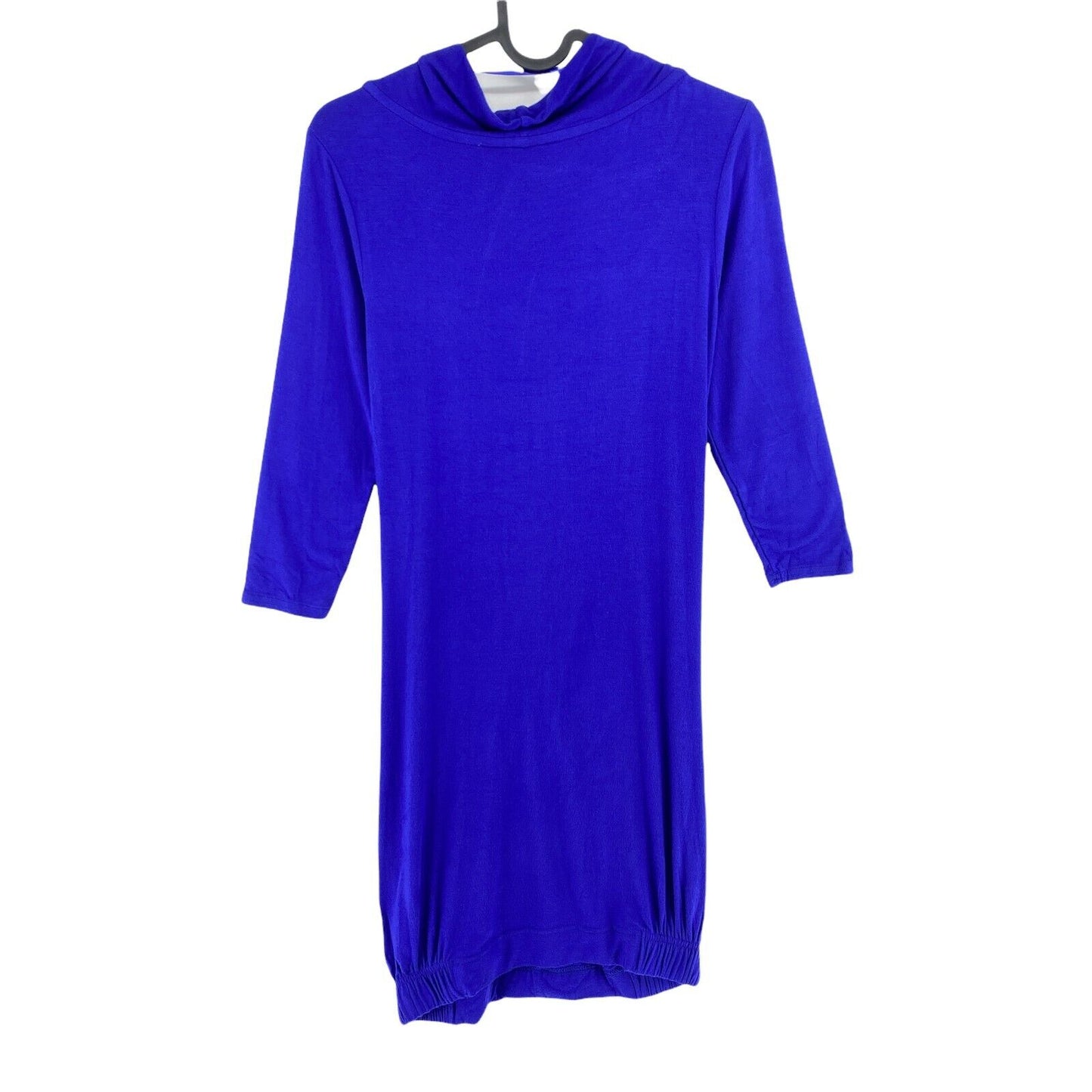 TALLY WEIJL Blue Round Neck 3/4 Sleeves Tunic Dress Size XS EU 34 UK 6 US 4