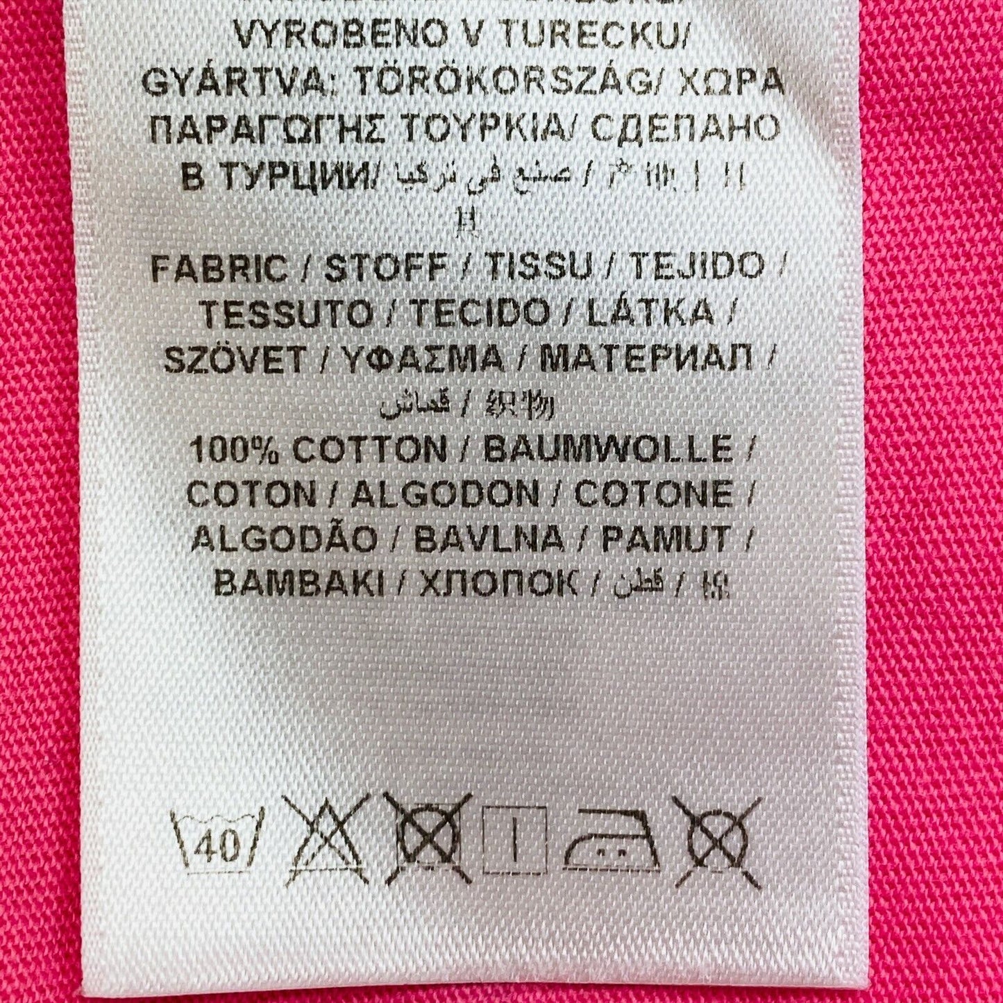 GANT T-shirt à manches courtes et col rond rose avec grand logo taille XS