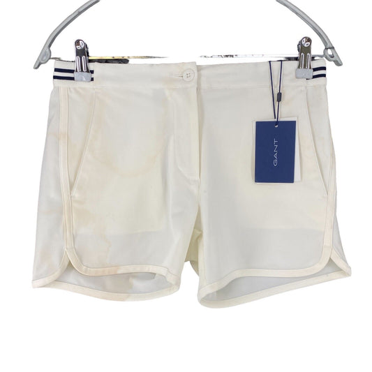 GANT Women Cream White Regular Fit Sport Activewear Shorts EUR 34 UK 8 US 4 W27