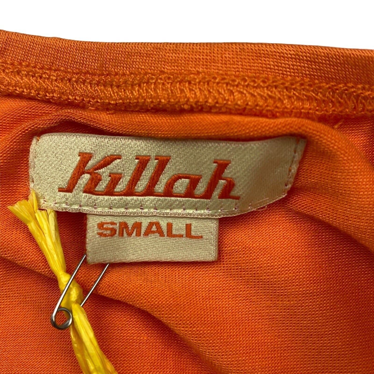 Killah Boundary Orange Sans Manches Perlée Col Rond Jersey Shift Robe Taille S