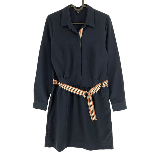 NAUTICA Robe chemise à manches longues ceinturée bleu marine Taille S