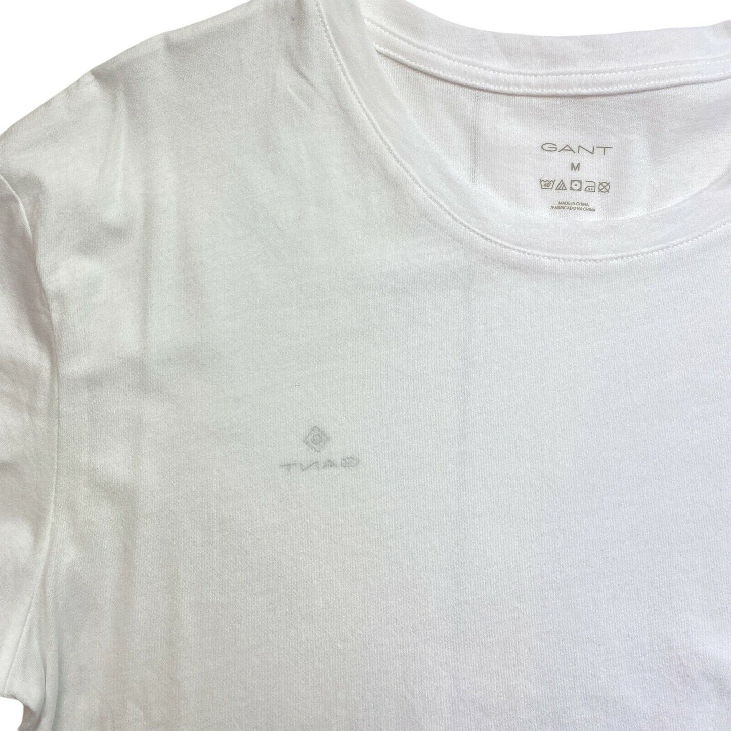 GANT White Crew Neck T Shirt Top Size M