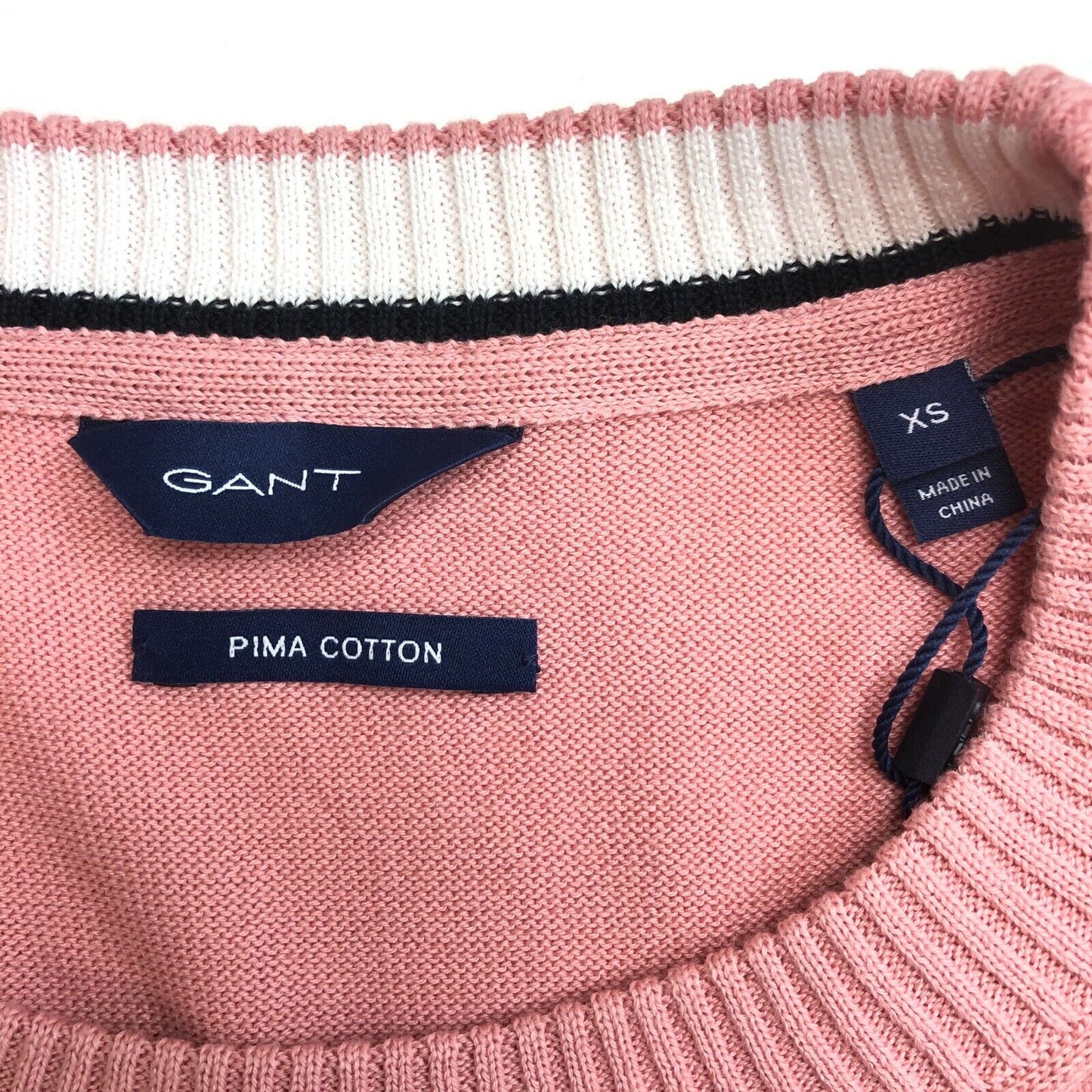 GANT Pink Crew Neck Logo Jumper Sweater Size XS