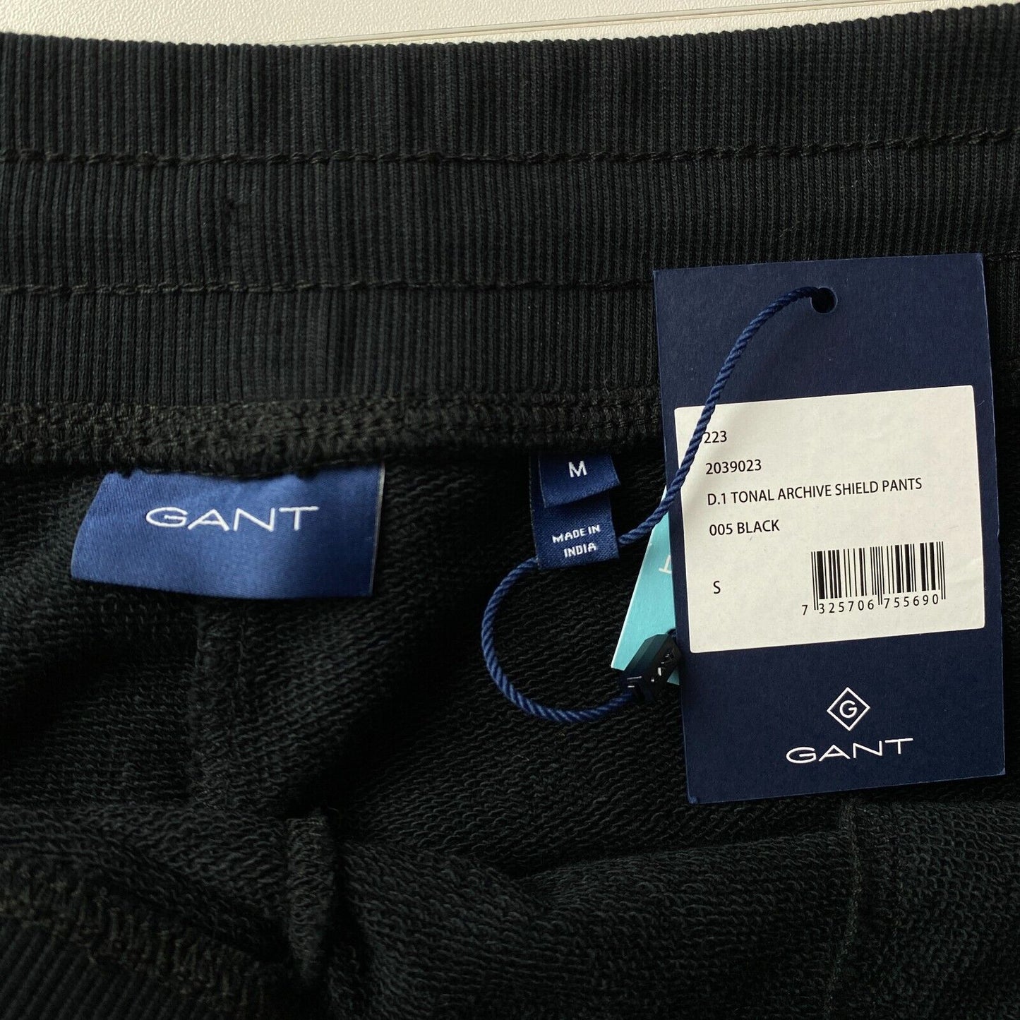 GANT Black Regular Fit Sweatpants Trousers Size S